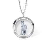 Custom Pet Fur Locket Necklace with Photo & Name