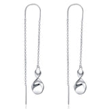 Sterling Silver Dangle Drop Earrings infinity dangle earrings