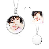 925 Sterling Silver Lovely Baby Color Photo Fashion Jewelry Necklace