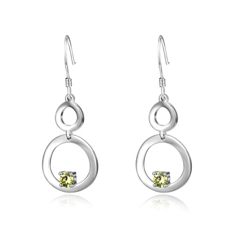 925 Sterling Silver Gourd Shape Simple Gorgeours Drop Earrings