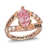 Personalized Class Rings High School and College for Women/Girls Graduation Gift