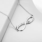 Infinite Love - 10K/14K Personalized Gold Name Necklace Adjustable 16”-20”-White Gold/Yellow Gold/Rose Gold