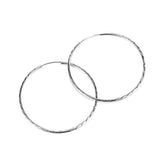 Sterling Silver Circle Endless Earrings Hoops Jewelry for Women Girls Diameter 20,30,40,50,60mm