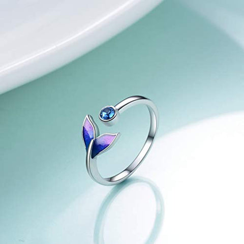 Sterling Silver Mermaid Rings Jewelry