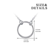 Sterling Silver Layered Choker Satellite Beaded Curb Ball Heart Chain Necklace for Women Girls,Gift for Mother or Wife