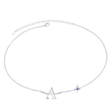 A Plus Initial Bracelects for Women Girls Sterling Silver Choker Star A+ Smile Chains Lucky Charms