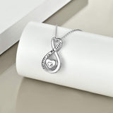 Infinity Urn Necklace for Ashes Sterling Silver Infinity Cremation Jewelry Memory Keepsake Jewelry