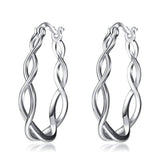 Enternity Celtic Knot Hoops Earrings 925 Sterling Silver Polished Irish knot Circle Hoop Jewelry for Women Girls