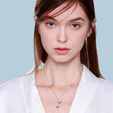 Butterfly Necklace Infinity Pendant with Blue Crystals,Butterfly Jewelry Gifts