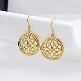 925 Sterling Silver Celtic Knot Round Drop Earrings
