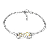 Infinity Bracelet Sterling Silver Adjustable Chain Link Bracelets