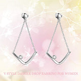 Threader Earrings Tassel Dangle Drop Sterling Silver Earring for Women