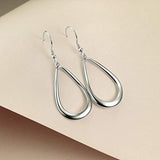 925 Sterling Silver Hoop Drop Earrings Jewelry for Women Girls
