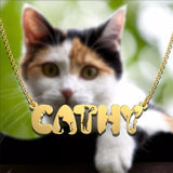Personalized Cute Cat Name Necklace