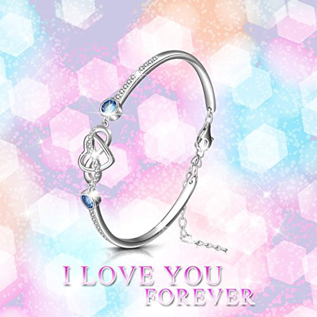 Infinity Endless Love Bracelet - I Love You Forever Series Adjustable 6-8 in Bracelet with Crystals from Crystal
