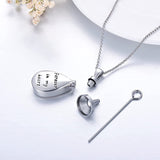 Cremation Jewelry 925 Sterling Silver Teardrop Urn Pendant Necklaces for Ashes Memorial Keepsake Jewelry for Women