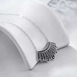 925 Sterling Silver RBG Dissent Collar Necklace s925 Sterling Silver Ruth Bader Ginsburg Necklace Jewelry Gifts for Women Ruth RBG Fans