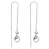 Sterling Silver Dangle Drop Earrings infinity dangle earrings