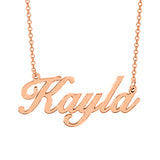 14K Gold Personalized Classic Name Necklace Adjustable 18”-20”