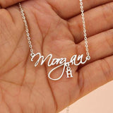 Morgan - Copper/925 Sterling Silver Adjustable 18”-20” Personalized Handcrafted Name Necklace-White Gold/Yellow Gold Plated
