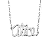 925 Sterling Silver Personalized Dainty Signature Necklace Adjustable 16”-20”
