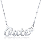 925 Sterling Silver Personalized Classic Name Necklace with Flower Adjustable 16”-20”