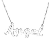 Angel - Copper/925 Sterling Silver Personalized Name or Text Necklace Adjustable 18”-20”