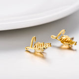 Copper/925 Sterling Silver Personalized Name Earring