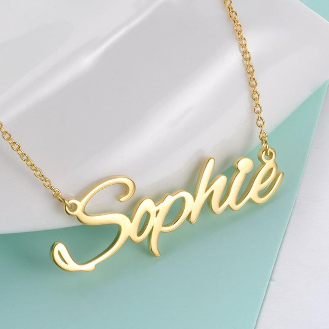 Custom Name Necklace Copper/925 Sterling Silver Personalized Adjustable 18”-20”