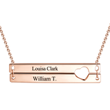 Write name on Jewellery Custom engraved personalized rose gold name necklace