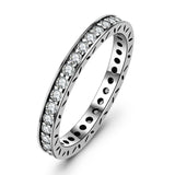 925 Sterling Silver Jewelry Ring Shinning Zircon Wedding Ring for New Couple