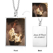 You're My Angel -Copper/925 Sterling SilverPersonalized Color Photo&Text Necklace Adjustable 16”-20”