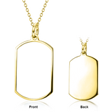 14K  Gold Pets Color Photo Personalized Necklace Adjustable 16”-20”- White Gold/Yellow Gold/Rose Gold