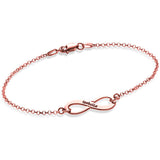 Copper/925 Sterling Silver Personalized Infinity Engraved Bracelet Adjustable 6”-7.5”