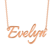 Evelyn - 925 Sterling Silver Personalized Adjustable 18”-20” Name Necklace