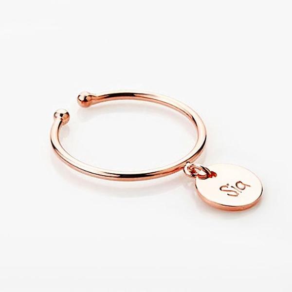 Copper/925 Sterling Silver Personalized Engraved Open Ring