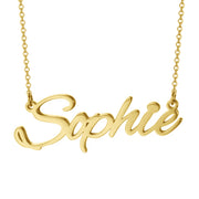 "Sophie"Style 10K/14KGold Personalized Name Necklace Adjustable 16”-20”- White Gold/Yellow Gold/Rose Gold