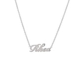 Rhea - 925 Sterling Silver Personalized Script Name Necklace Adjustable Chain 16”-20”