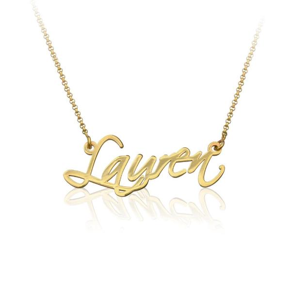 Lauren - 925 Sterling Silver Personalized Handwriting Necklace with Name Adjustable 16”-20”