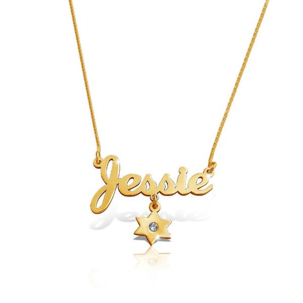 Copper/925 Sterling Silver Personalized  Star Birthstone Charm Name Necklace Adjustable 16”-20”