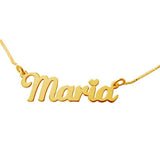 Maria - 925 Sterling Silver Personalized Name Necklace Adjustable 16”-20”