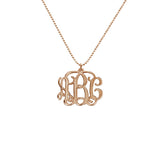 Copper/925 Sterling Silver Personalized Monogram Necklace Adjustable 16”-20”