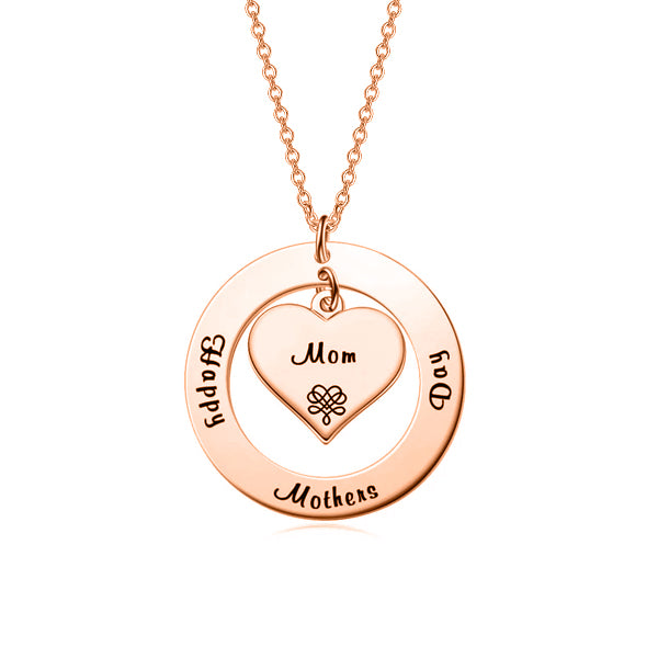 yafeini Custom Name Necklace Personalized Jewelry Copper 925 Sterling Silver Yellow White Rose Mixed Adjustable 16”-20” - Mother & Child