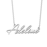 925 Sterling Silver Personalized Classic Name Necklaces Adjustable Chain 16”-20”