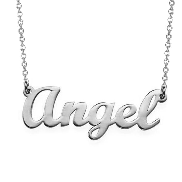 Angel - Copper/925 Sterling Silver Personalized Classic Name Necklaces Adjustable Chain 16”-20”