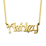 "Ashley"-Copper/925 Sterling Silver Personalized Name Necklaces Adjustable Chain 18”-20”