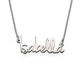 "Isabella"-Copper/925 Sterling Silver Personalized Tiny Name Necklaces Adjustable Chain 16”-20”