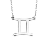 Gemini Zodiac 925 Sterling Silver Personalized Engraved Necklace Adjustable 16”-20”