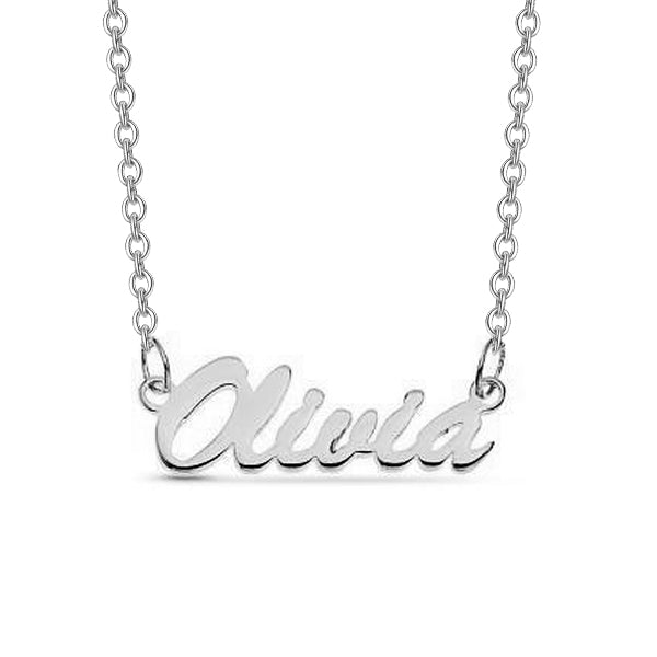 10K Gold Personalized Script Name Necklace Adjustable Chain 16”-20”