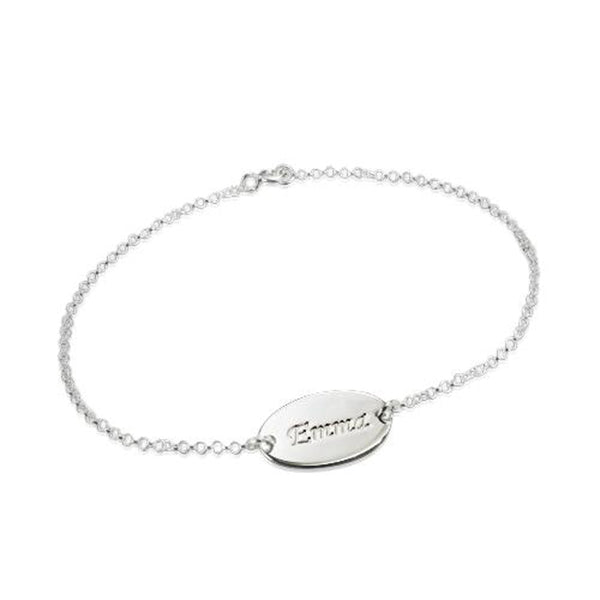 925 Sterling Silver Personalized Baby Name Bracelet Adjustable 6"-7.5"